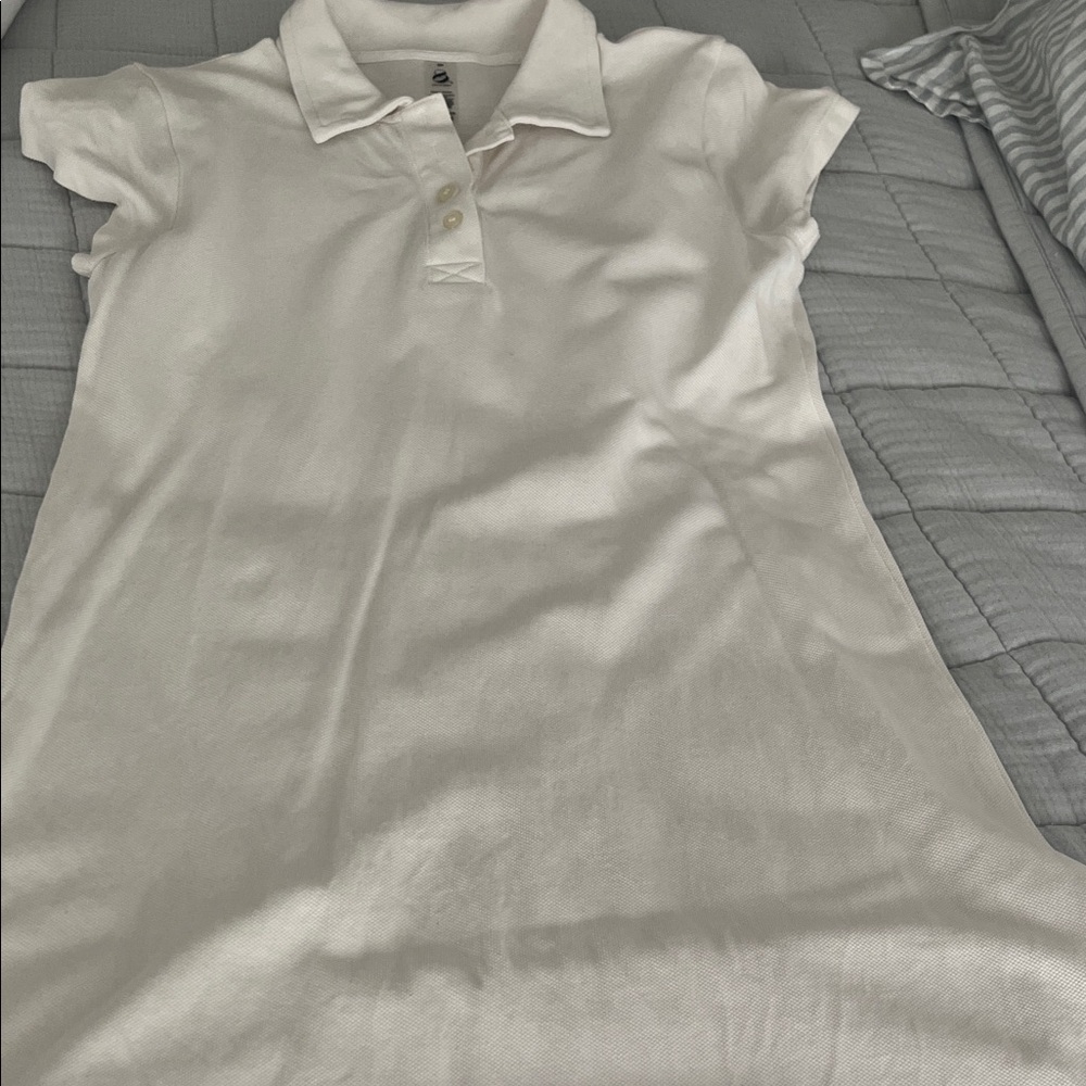 Lou & Grey White Polo Dress -Textured Knit